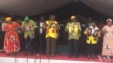 Mutungamiri weZanu PF Vari Mutungamiri weNyika, VaEmmerson Mnangagwa, Vachitamba Vari paMusangano Wavo kwaZvimba kuMashonaland West.