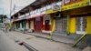 Many shops remained closed in Kinshasa on the morning of Wednesday, October 19. The opposition coalition known as the Rassemblement called for a general strike to protest DRC President Joseph Kabila's mandate extension following election delays. (E. Iob/VOA)