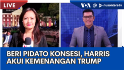 Laporan VOA untuk NTV: Sampaikan Pidato Konsesi, Harris Akui Kemenangan Trump 