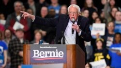 El candidato demócrata a la presidencia, el senador Bernie Sanders, independiente por Vermont, habla durante un evento de campaña, el viernes 28 de febrero de 2020, en Springfield, Massachusetts.