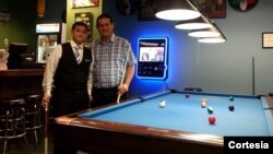 Sebastián y su papá, Edgard Cornejo participarán en la Liga de Campeones de Billar que se jugará en Las Vegas.
