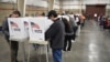 Voters fill out ballots during Election Day at MetraPark, in Billings, Montana, Nov. 5, 2024.