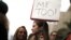 FILE - People participate in a protest march for survivors of sexual assault and their supporters in the Hollywood section of Los Angeles, California, Nov. 12, 2017. Women aged 18-24 are more likely to experience sexual violence than any other female demographic in the U.S., data show.