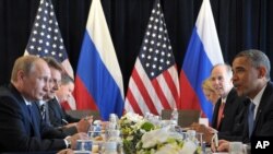 Встреча В.Путина и Б.Обамы 