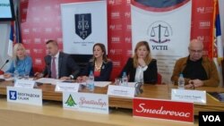 Konferencija "Budućnost pravosuđa" u organizaiji Udruženja sudija i tužilaca Srbije, u Pres centru UNS-a, u Beogradu, 19. oktobra 2018.