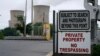 FILE - The front entrance of the Three Mile Island Nuclear power plant is shown in Dauphin County, Pennsylvania, May 30, 2017. 