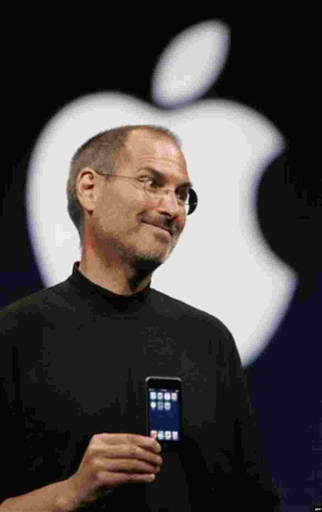 Apple CEO Steve Jobs introduces the new Apple iPod Touch in San Francisco, Wednesday, Sept. 5, 2007. Jobs unveiled new versions of the company's market-leading iPod media player Wednesday, including an iPod Nano with a 2.5-inch screen for watching movies 