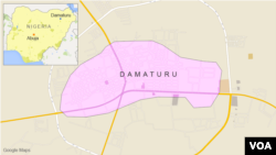Bản đồ thị trấn Damaturu ở Nigeria.