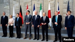 На фото: Лідери "Групи семи" на саміті НАТО у Брюсселі. 2022 рік