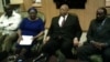 Social Services Minister Priscah Mupfumira (center), Health Minister David Parirenyatwa (right) and Speaker of Parliament Jacob Mudenda.