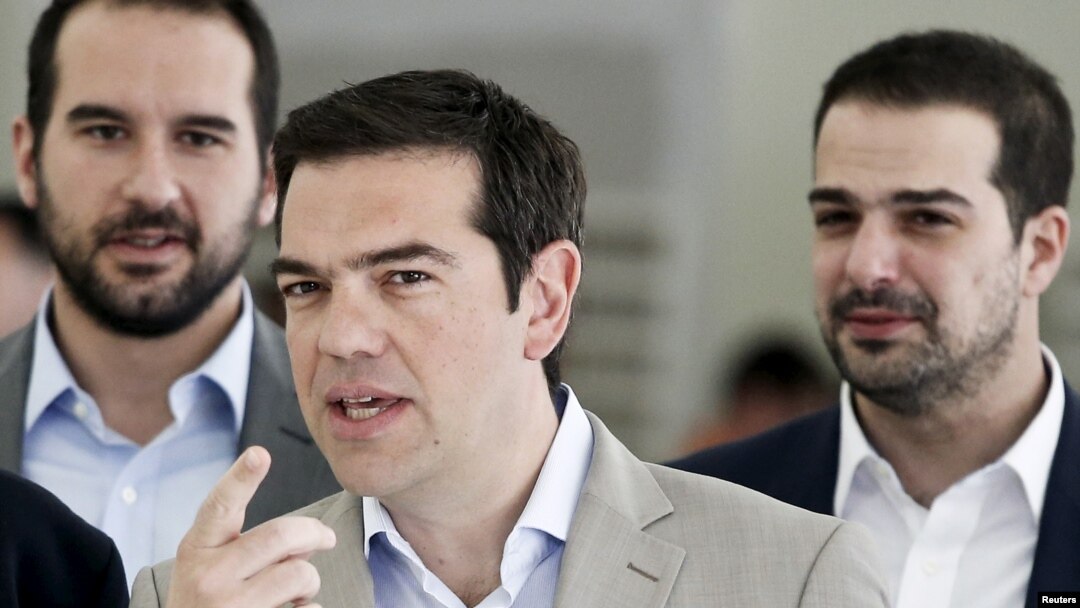 Perdana Menteri Yunani Alexis Tsipras di Athena (2/6). (Reuters/Alkis Konstantinidis)