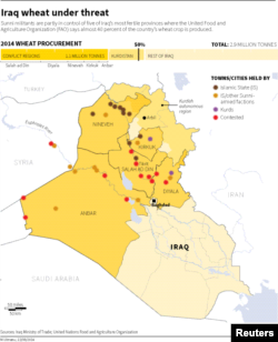 Where Iraq's wheat is under threat (Click to enlarge)