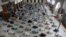People attend evening prayers while maintaining a level of social distancing to help avoid the spread of the coronavirus, at a mosque in Karachi, Pakistan, April 19, 2020. 