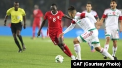 Lors du match entre le Maroc et le Soudan pour le CHAN 2018.