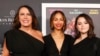 FILE - (L to R) Actresses Karla Sofia Gascon, Zoe Saldana and Selena Gomez attend a screening of "Emilia Perez" in Los Angeles on Oct. 29, 2024. The movie had the most nominations — 13 — for this year's Academy Awards, it was announced on Jan. 23, 2025.