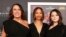 FILE - (L to R) Actresses Karla Sofia Gascon, Zoe Saldana and Selena Gomez attend a screening of "Emilia Perez" in Los Angeles on Oct. 29, 2024. The movie had the most nominations — 13 — for this year's Academy Awards, it was announced on Jan. 23, 2025.