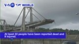 VOA60 World PM - At Least 35 Dead in Italy Bridge Collapse