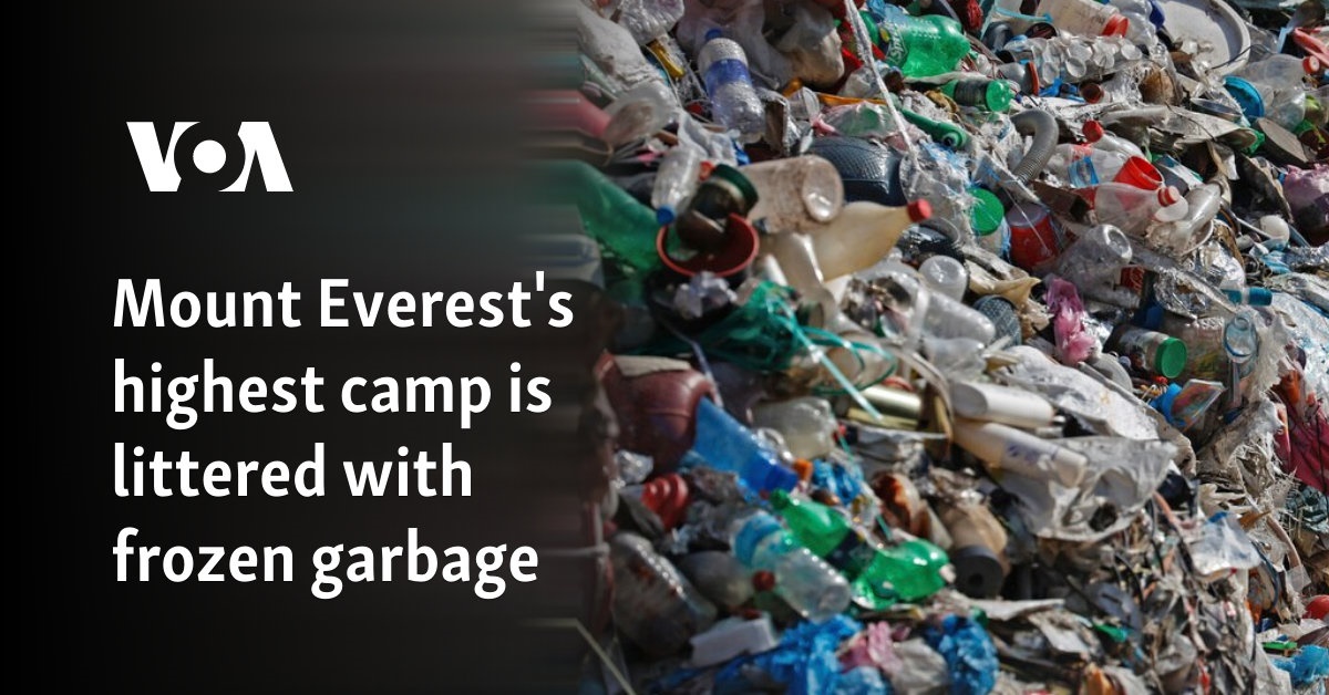 Mount Everest's highest camp is littered with frozen garbage