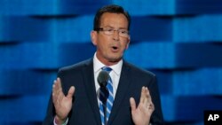 Connecticut Gov. Dannel Malloy praises Tim Kaine's work as governor of Virginia