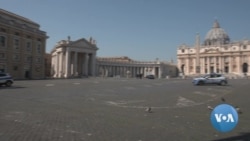 VOA英语视频: 病毒阴影笼罩梵蒂冈 教宗广场独白遥勉信徒