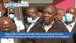 VOA60 Afrikaa - VOA60 Africa - Ramaphosa: South Africa violence was instigated