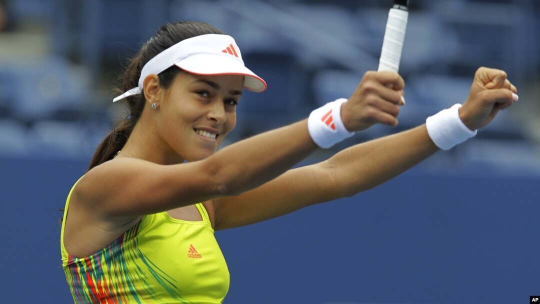 Mantan petenis nomor satu dunia Ana Ivanovic setelah menang melawan Tsvetana Pironkova dalam turnamen AS Terbuka. (Foto: AP)