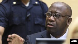 L'ancien président ivoirien Laurent Gbagbo, lors d'une audience devant la CPI, à la Haye, le 19 février 2013.