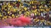 Colombia's supporters cheer during during the Conmebol 2024 Copa America tournament group D football match between Brazil and Colombia at Levi's Stadium in Santa Clara, California on July 2, 2024. (Photo by Patrick T. Fallon / AFP)