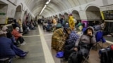 FILE - People take shelter inside a metro station during a Russian missile strike, amid Russia's attacks on Ukraine, in Kyiv, Ukraine, April 11, 2024. (REUTERS/Alina Smutko)