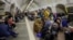 FILE - People take shelter inside a metro station during a Russian missile strike, amid Russia's attacks on Ukraine, in Kyiv, Ukraine, April 11, 2024. (REUTERS/Alina Smutko)