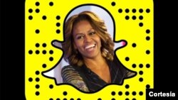 Foto profil Michelle Obama di akun Snapchat.