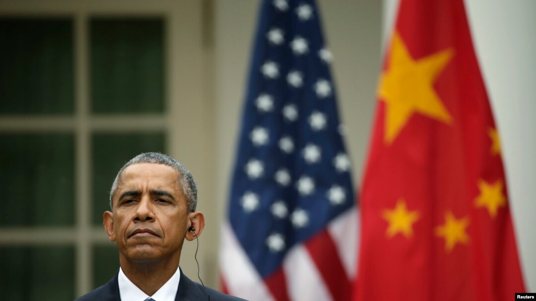 U.S. President Barack Obama faces a joint news conference with Chinese President Xi