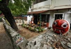 FILE - U.S. Senator Kamala Harris's maternal grandparents' former apartment is pictured where she visited occasionally, in Chennai, India, Aug. 12, 2020.