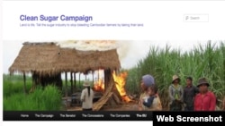 A screenshot of a campaign for some 2,000 families for being evicted from their land in northeastern Cambodia.