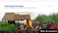 One of villagers' houses in Koh Kong province was torched to clear the way for sugar farm. (Screen shot of EU Website for clean sugar campaign)