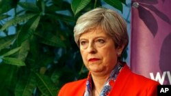 Theresa May, le 9 juin 2017. (AP Photo/Alastair Grant) 