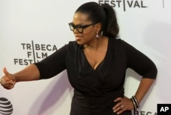 In this image made from a video, Oprah Winfrey attends “Greenleaf” premiere at Tribeca Film Festival, Wednesday, April 20, 2016, in New York.