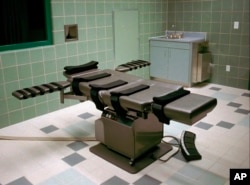 인디애나주 테레 오트에 있는 미국 교도소의 사형 집행실 내부 모습 (자료사진)