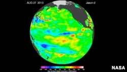 The latest image of sea surface heights in the Pacific Ocean from NASA's Jason-2 satellite shows that the equatorial Pacific Ocean is now in its 16th month of being locked in what some call a neutral, or "La Nada" state.