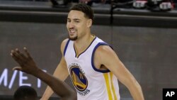 Klay Thompson, Oakland, Californie, le 2 juin 2016. (AP Photo/Ben Margot)