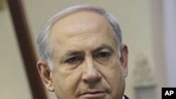 Israeli Prime Minister Benjamin Netanyahu is seen during the weekly cabinet meeting in Jerusalem, Sunday, 27 Dec 2009