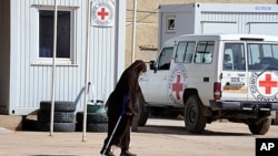 A landmines victims center near the western Sahara refugee camp of Rabuni, Tindouf province, from where the three aid workers were kidnapped.