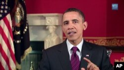 US President Barack Obama delivers his weekly address, 22 Jan 2011
