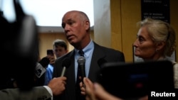 Montana Republican congressman-elect Greg Gianforte appears in court to face a charge of misdemeanor assault after he was accused of attacking a reporter on the eve of his election, in Bozeman, Montana, June 12, 2017.