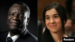 Denis Mukwege et Nadia Murad, prix Nobel de la paix 2018.