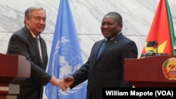 António Guterres e Filipe Nyusi em Maputo