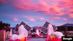 Project Loon technicians prepare the first pilot test in New Zealand in 2013.