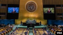 유엔 총회 진행 현장 (자료 사진)