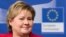 FILE - Norway's Prime Minister Erna Solberg, shown at European Commission headquarters in Brussels in January, says "it's time for a moral reckoning" regarding her country's treatment of its Roma minority.