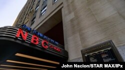NBC says it won't air Golden Globes in 2022 after Times Investigation. NBC Studios seen in Rockefeller Center in Manhattan, Aug. 6, 2020.